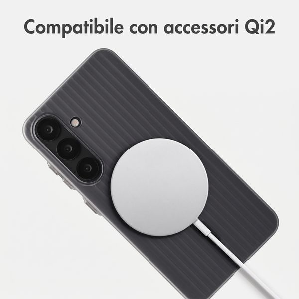 Accezz Cover Lite con MagSafe | Fluted | Samsung Galaxy S25 - Grigio