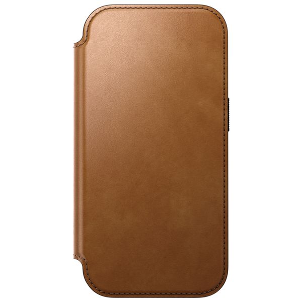 Nomad Cover a libro in pelle moderna Apple iPhone 18 Pro Max / 17 Pro Max - English Tan