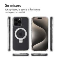 Accezz Cover con anello e supporto con MagSafe Apple iPhone 15 Pro Max - Trasparente