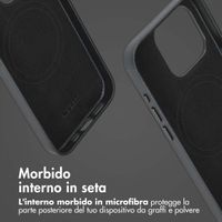 Accezz Cover in pelle 2 in 1 con MagSafe Apple iPhone 15 Pro - Onyx Black