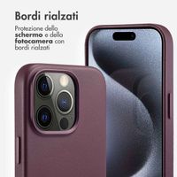 Accezz Cover in Pelle con MagSafe Apple iPhone 15 Pro - Heath Purple