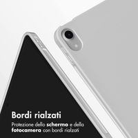 Accezz Cover a libro in silicone Smart Apple iPad Air 11 pollici (2026) M4 / (2025) M3 / (2024) M2 / Air 5 (2022) / Air 4 (2020) - Grigio