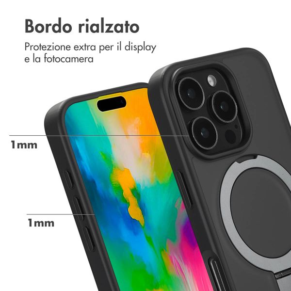 Accezz Cover con anello e supporto con MagSafe Apple iPhone 16 Pro - Nero