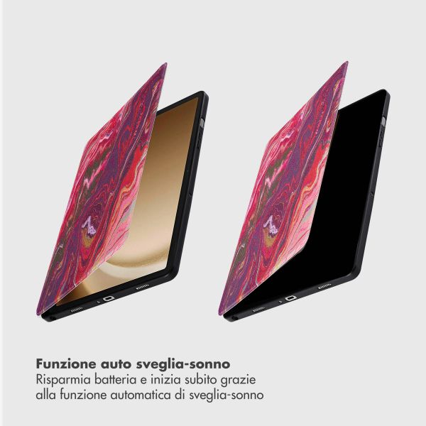 Selencia Cover per tablet Vivid Samsung Galaxy Tab A9 Plus - Marble Plum
