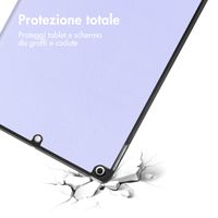 imoshion Cover a libro Trifold Apple iPad 9 (2021) 10.2 pollici / iPad 8 (2020) 10.2 pollici / iPad 7 (2019) 10.2 pollici - Lilla