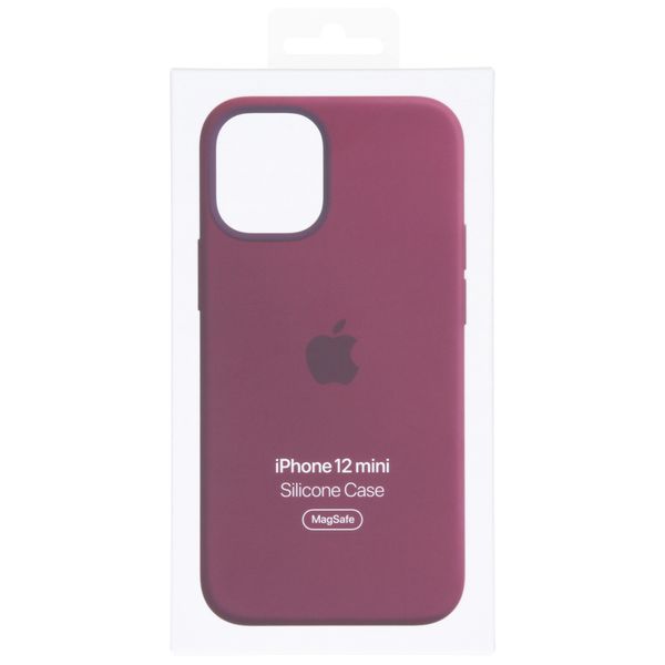 Apple Cover Posteriore in Silicone con MagSafe Apple iPhone 12 Mini - Plum