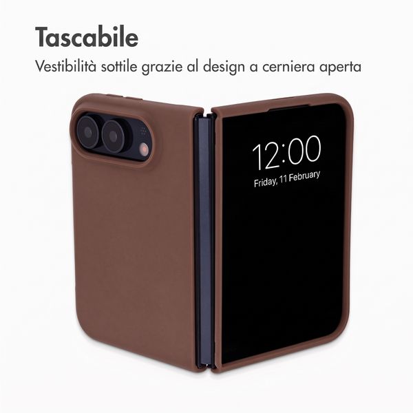 Accezz Cover in silicone liquido con MagSafe Apple iPhone Duo - New Tea Brown