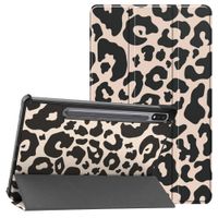 imoshion Cover Trifold Design Samsung Galaxy Tab S9 11.0 pollici / S10 Lite / S10 FE / S9 FE 10.9 pollici - Leopard