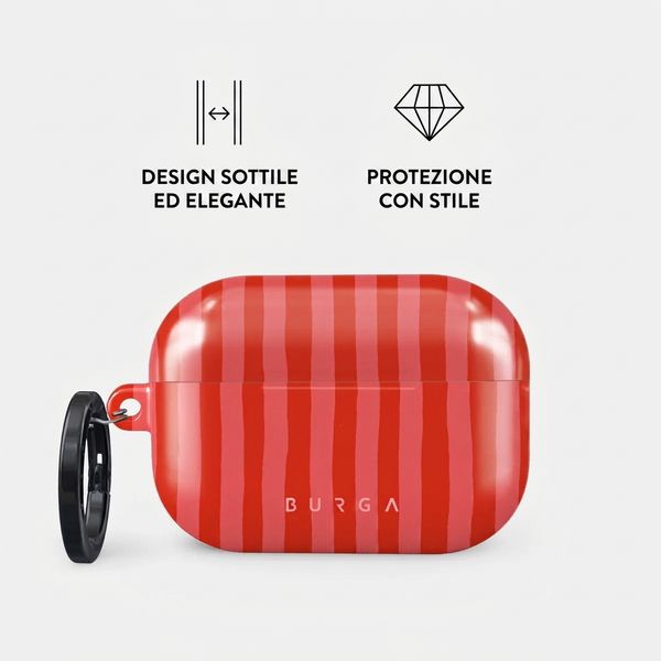 Burga Cover rigida Apple AirPods Pro 2 - Pomegranate