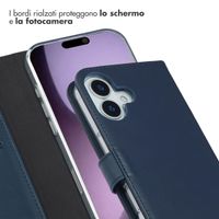 Selencia Cover a libro in vera pelle Apple iPhone 17 - Blu
