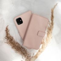 Selencia Cover a libro in vera pelle Apple iPhone 11 - Dusty Pink