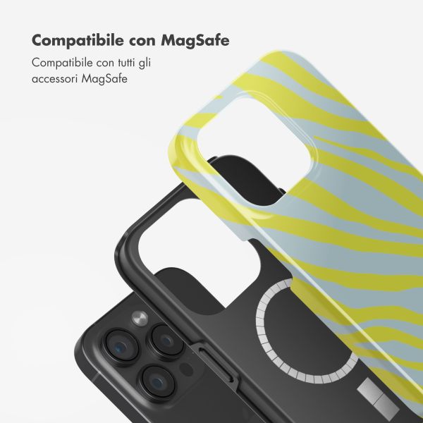 Selencia Cover posteriore Vivid con MagSafe Apple iPhone 15 Pro - Zebra Winter Sky Titanium Yellow