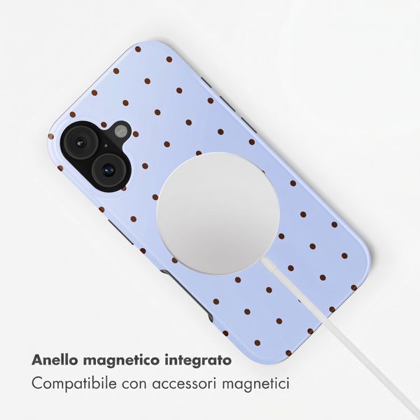 Selencia Cover posteriore Vivid con MagSafe Apple iPhone 16 - Happy Dots Digital Sky