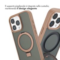 Accezz Cover con anello e supporto con MagSafe Apple iPhone 16 Pro Max - Marrone