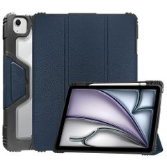 Accezz Libreria a tre ante robusta Apple iPad Air 11 pollici (2026) M4 / (2025) M3 / (2024) M2 / Air 5 (2022) / Air 4 (2020) - Blu scuro