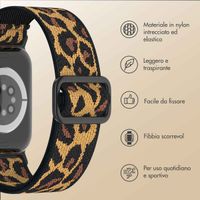 imoshion Cinturino in nylon elastico Apple Watch | 44/45/46/49 mm - Leopard
