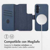 Accezz Cover in pelle 2 in 1 con MagSafe Samsung Galaxy S24 Plus - Nightfall Blue