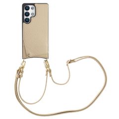 Selencia Cover per telefono Nova con cordino e portacarte Samsung Galaxy S25 Ultra - Beige