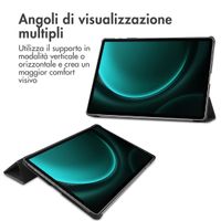 imoshion Cover Trifold Design Samsung Galaxy Tab S10 Plus / Tab S9 FE Plus / Tab S9 Plus - Black Marble