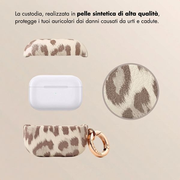 Selencia Cover Sabi stampa pantera  Apple Airpods Pro / Pro 2 - Soft Ivory