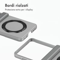 Accezz Color Backcover con MagSafe e supporto ad anello Samsung Galaxy Z Flip 8 - Grigio