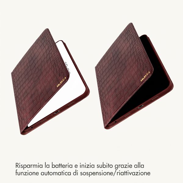 Selencia Custodia a libro Croco Samsung Galaxy Tab A11 Plus / A9 Plus - Burgundy