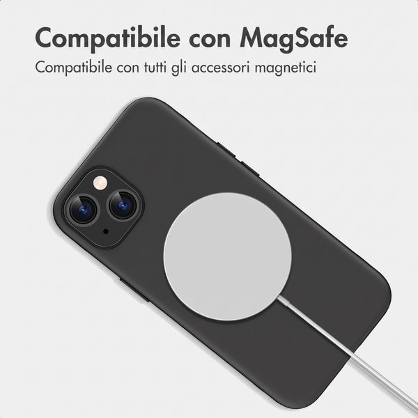 imoshion Cover posteriore Color con Thin MagSafe Ring Apple iPhone 14 / 13 - Nero