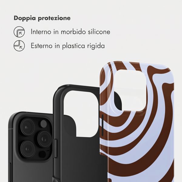 Selencia Cover Posteriore Vivid Apple iPhone 16 Pro - Dream Swirl Chocolate