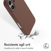 Accezz Cover in silicone liquido con MagSafe Apple iPhone 17 - New Tea Brown