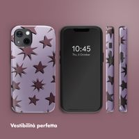 Selencia Cover posteriore Vivid con MagSafe Apple iPhone 13 - Stars Plum Lilac