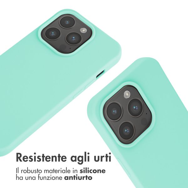 imoshion Cover in Silicone con Cordino Apple iPhone 15 Pro - Menta verde