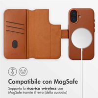 Accezz Cover in pelle 2 in 1 con MagSafe Apple iPhone 16 - Sienna Brown