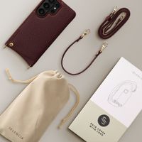Selencia Cover per telefono Nova con cordino e portacarte Samsung Galaxy S26 Ultra - Bold Burgundy