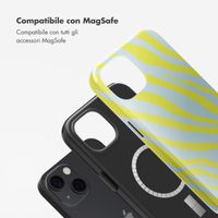 Selencia Cover posteriore Vivid con MagSafe Apple iPhone 13 - Zebra Winter Sky Titanium Yellow