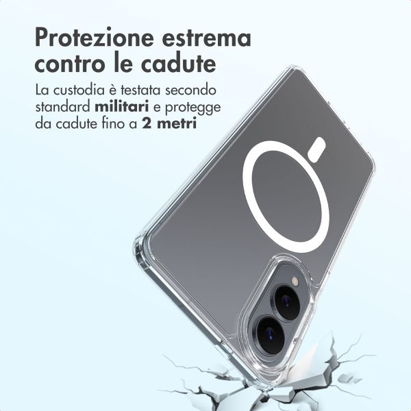 Accezz Cover posteriore Xtreme Impact con MagSafe Samsung Galaxy S25 Edge - Trasparente