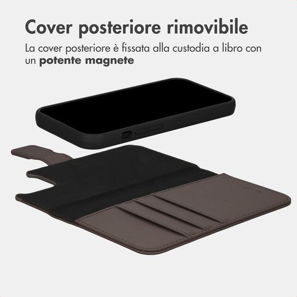 imoshion Cover a libro di lusso 2-in-1 rimovibile Apple iPhone 14 - Marrone