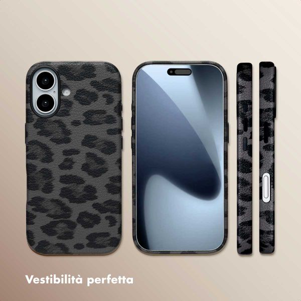 Selencia Cover Sabi Stampa pantera con MagSafe Apple iPhone 17 - Midnight Black