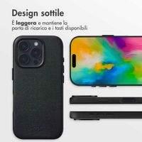 Accezz Cover in Pelle con MagSafe Apple iPhone 16 Pro - Onyx Black