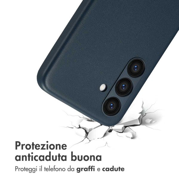 Accezz Cover in Pelle con MagSafe Samsung Galaxy S24 - Nightfall Blue