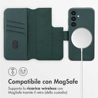 Accezz Cover in pelle 2 in 1 con MagSafe Samsung Galaxy S24 - Cedar Green