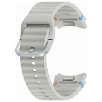 Samsung Cinturino Sport originale Samsung Galaxy Watch 4 / 5 / 6 / 7 / FE (20 mm) - Taglia S/M - Argento