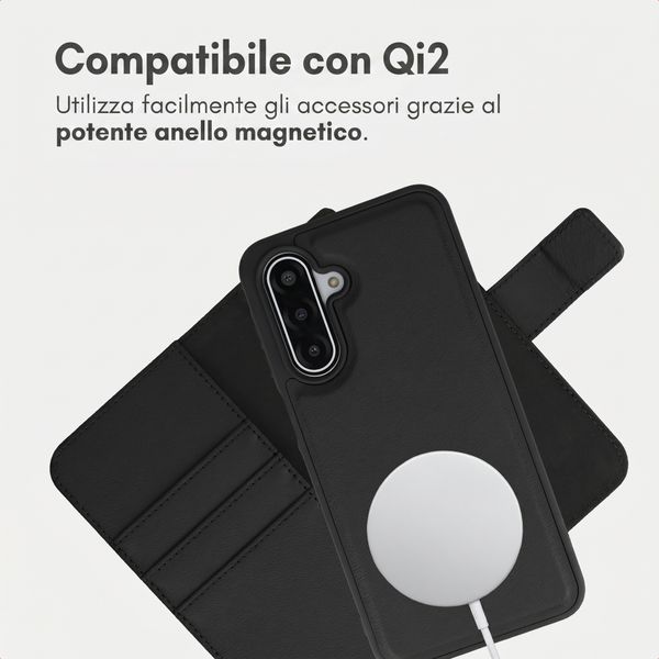imoshion Cover a libro di lusso 2-in-1 rimovibile Samsung Galaxy A17 (5G) / (4G) - Nero