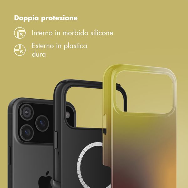 Selencia Cover posteriore Vivid con MagSafe Apple iPhone 17 Pro - Gradient Olive Dust