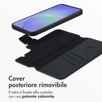 Accezz Cover in pelle 2 in 1 con MagSafe Samsung Galaxy A36 / A56 - Onyx Black