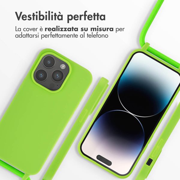 imoshion Cover in Silicone con Cordino Apple iPhone 14 Pro - Fluor Groen