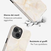 Selencia Cover posteriore Vivid con MagSafe Apple iPhone 14 - Golden Beige Marble