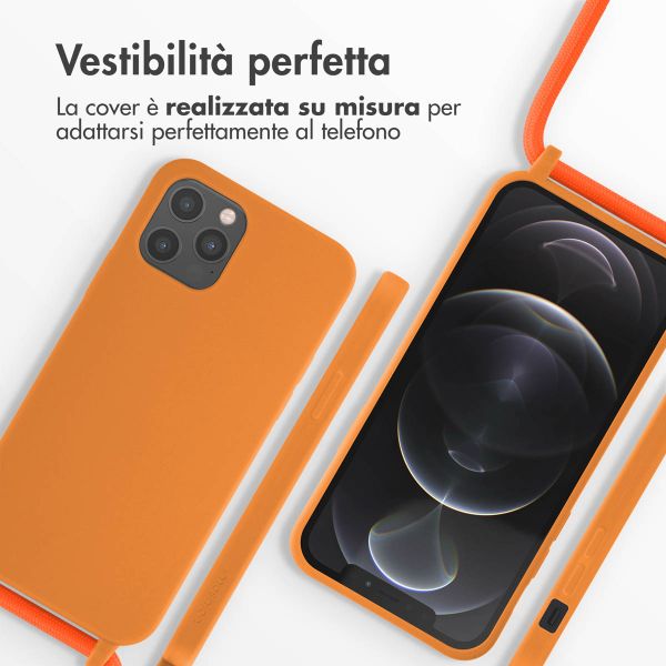 imoshion Cover in Silicone con Cordino Apple iPhone 12 (Pro) - Arancio