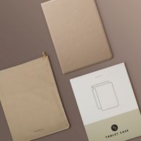 Selencia Cover Riva Apple iPad 9 (2021) 10.2 pollici / iPad 8 (2020) 10.2 pollici / iPad 7 (2019) 10.2 pollici - Beige