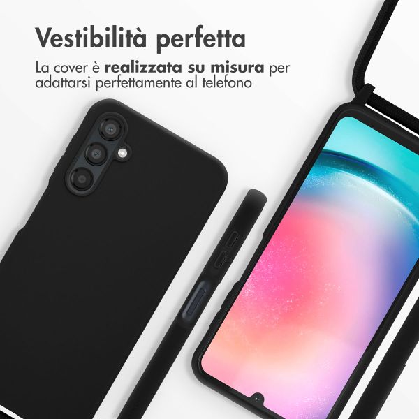 imoshion Cover in Silicone con Cordino Samsung Galaxy A25 (5G) - Nero