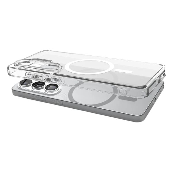 Spigen Cover Posteriore Ultra Ibrida con MagSafe Samsung Galaxy S26 Ultra - Clear / White